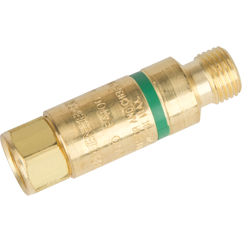 Antiretours pare-flammes - Oxy/gaz combustibles, Gaz combustibles (rouge)/Oxyg&egrave;ne (vert), Style pour chalumeau Ontario Safety Products