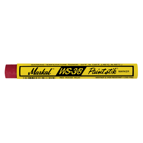 WS-3/8 Paintstik&reg; Paint Marker, Solid Stick, Red Ontario Safety Products