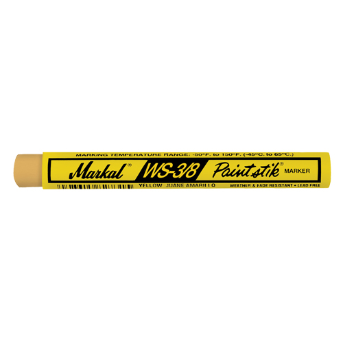 WS-3/8 Paintstik&reg; Paint Marker, Solid Stick, Yellow Ontario Safety Products