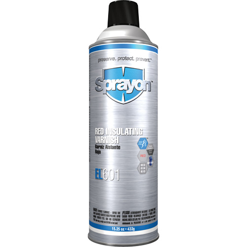 EL601 Red Insulating Varnish, 15.25 oz., Aerosol Can, Red Ontario Safety Products