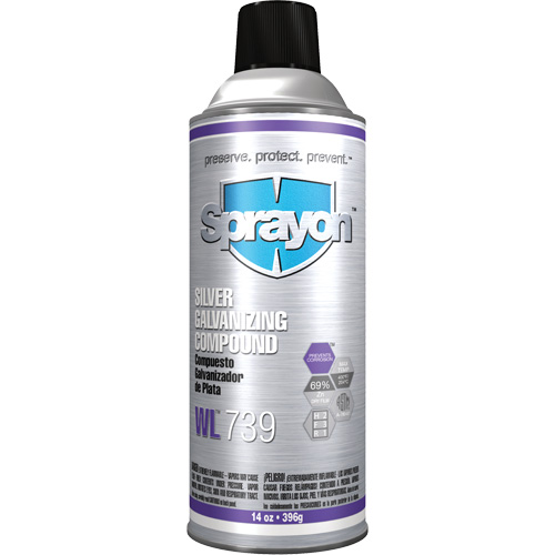 WL739 Silver Galvanizing Compound, Aerosol Can Ontario Safety Products
