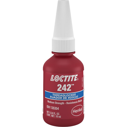 Threadlocker 242 , Blue, Medium, 10 ml, Bottle Ontario Safety Products