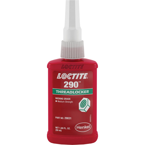 Threadlocker 290 Wicking Grade, Green, Medium-High, 50 ml, Bottle Ontario Safety Products