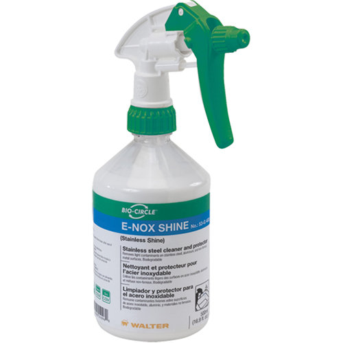 Nettoyant et protecteur de surface en acier inoxydable E-Nox Shine, 500 ml, Bouteille &agrave; g&acirc;chette Ontario Safety Products