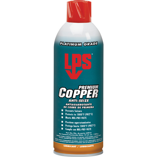 Copper Anti-Seize, 16 oz., Aerosol Can, 1800°F (982°C) Max Temp. Ontario Safety Products