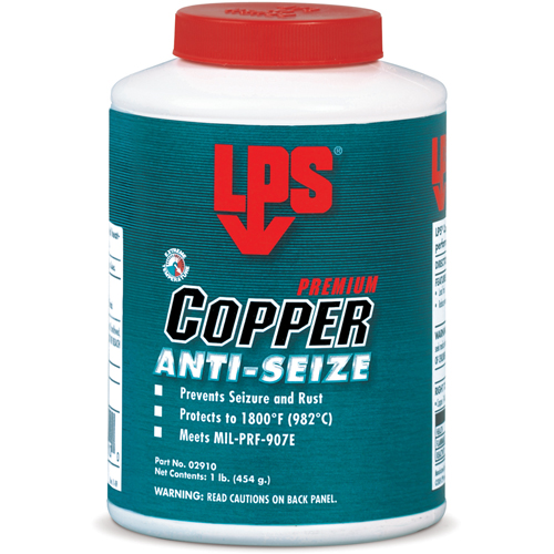 Copper Anti-Seize, 1/2 lbs., Bottle, 1800°F (982°C) Max Temp. Ontario Safety Products