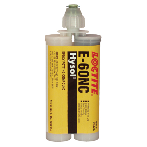 E-60NC Electrically Non-Corrosive Structural Adhesives, 200 ml, Dual Cartridge, Two-Part, Black Ontario Safety Products