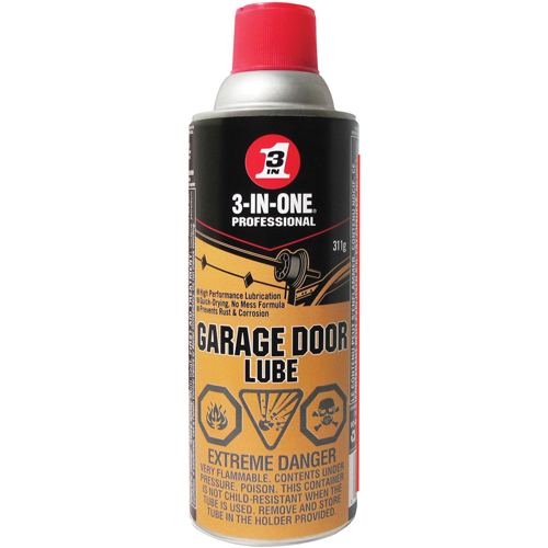 Lubrifiant 3-IN-1 pour porte de garage, Canette a&eacute;rosol Ontario Safety Products