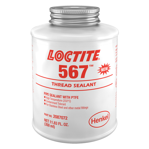 567 High Temperature Thread Sealant, Brush Top Bottle, 350 ml, -53.88° C - 204° C/-65° F - 400° F Ontario Safety Products