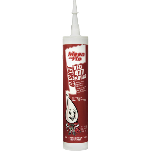 Hi-Temp Silicone Gasket Maker, Cartridge, Red Ontario Safety Products