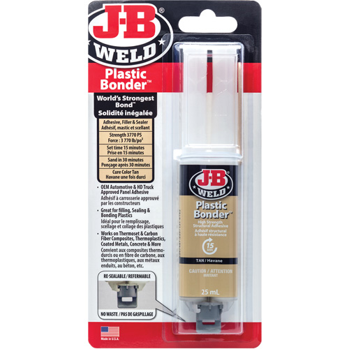 Adh&eacute;sif plastique, 25 ml, Seringue, Deux composants, Havane Ontario Safety Products