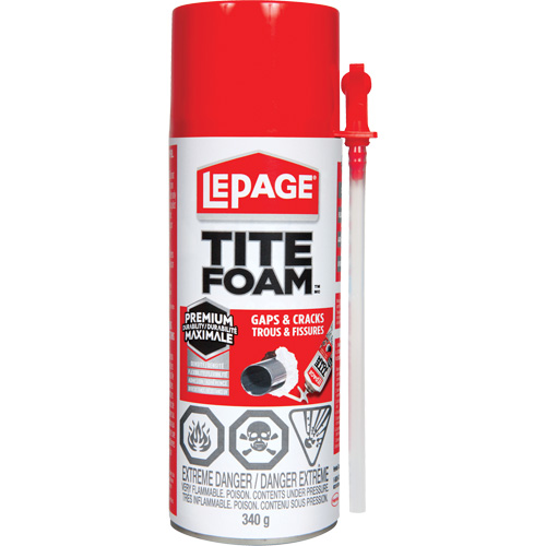 Titefoam Gaps & Cracks Insulating Foam Sealant, Aerosol Can, White Ontario Safety Products