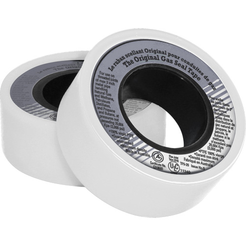 Ruban d'&eacute;tanch&eacute;it&eacute; pour filet en PTFE, 480" lo x 3/4" la, Blanc Ontario Safety Products