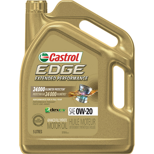 Huile pour moteur performance prolong&eacute;e 0W-20 Edge, 5 L, Cruche Ontario Safety Products