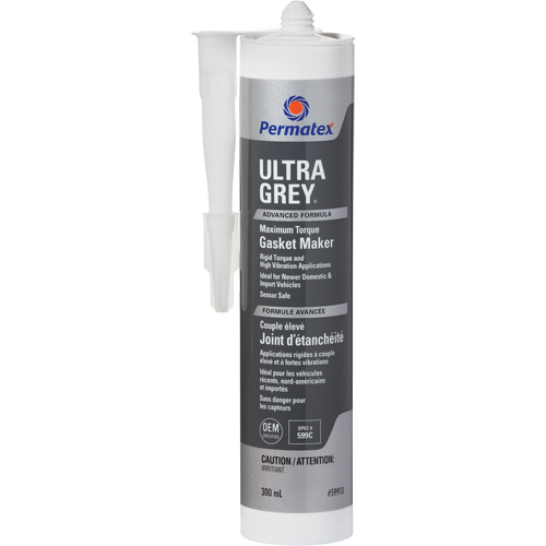 Compos&eacute; &agrave; joints de silicone RTV rigide pour couple &eacute;lev&eacute; Ultra Grey, Cartouche, Gris Ontario Safety Products