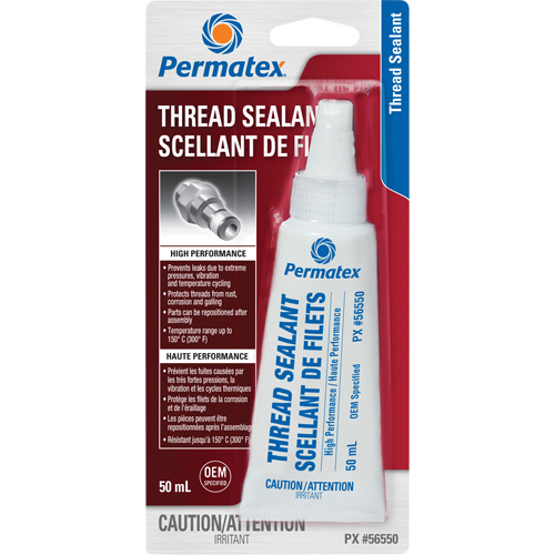 High Performance Thread Sealant, Tube, 50 ml, -54° C - 149° C/-65° F - 300° F Ontario Safety Products