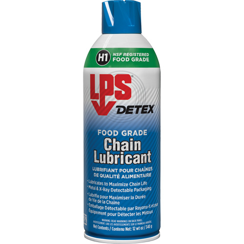 Lubrifiant pour chaîne de qualit&eacute; alimentaire Detex, 12 oz/340 g/430 ml, Canette a&eacute;rosol Ontario Safety Products