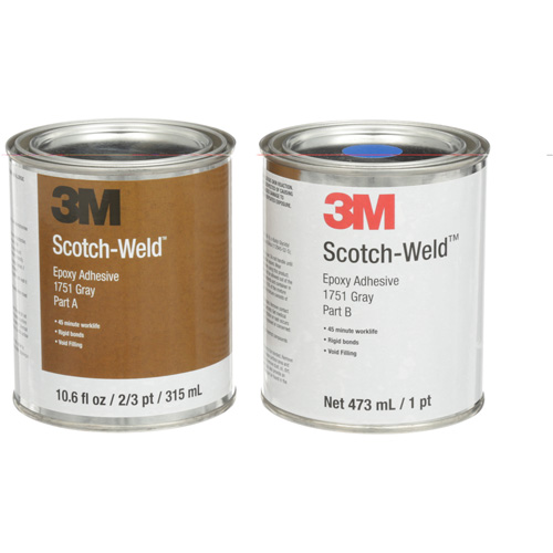 Adh&eacute;sif Scotch-Weld, 16 oz liq., Tube, Deux composants, Gris Ontario Safety Products