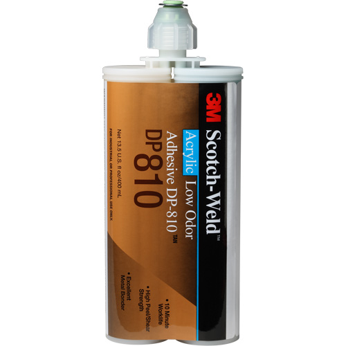 Adh&eacute;sif acrylique &agrave; faible odeur Scotch-Weld, Deux composants, Cartouche, 400 ml, Blanc cass&eacute; Ontario Safety Products