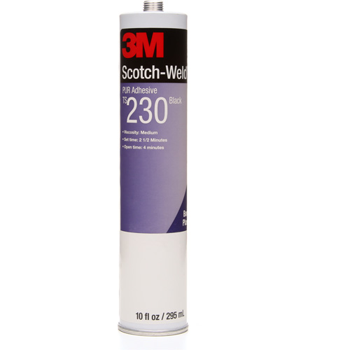 Scotch-Weld PUR Adhesive, 10 oz., Cartridge, Black Ontario Safety Products