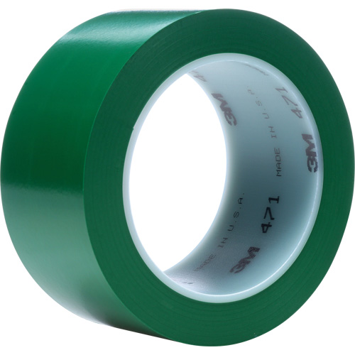 471 Vinyl Tape, 76 mm (3") W x 32.9 m (108') L, 5.3 mils, Green Ontario Safety Products