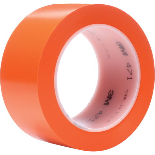 471 Vinyl Tape, 50.8 mm (2") W x 32.9 m (108') L, 5.2 mils, Orange Ontario Safety Products