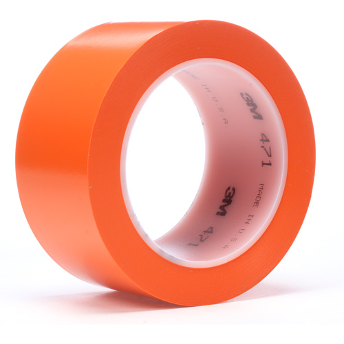 471 Vinyl Tape, 19 mm (3/4") W x 32.9 m (108') L, 5.2 mils, Orange Ontario Safety Products