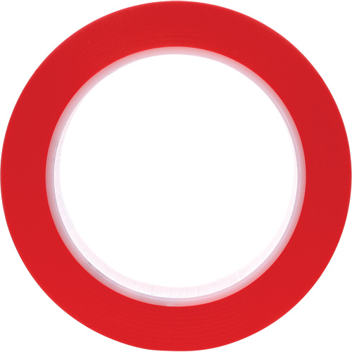 471 Vinyl Tape, 25.4 mm (1") W x 32.9 m (108') L, 5.2 mils, Red Ontario Safety Products