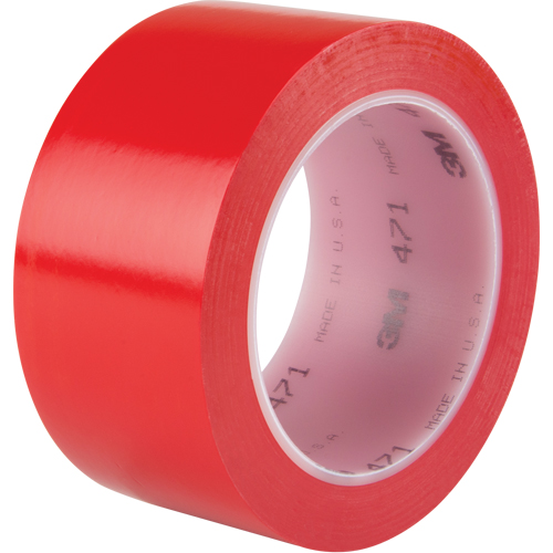 Ruban en vinyle 471, 50,8 mm (2") la x 32,9 m (108') lo, 5,3 mils, Rouge Ontario Safety Products