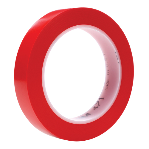 471 Vinyl Tape, 19 mm (3/4") W x 32.9 m (108') L, 5.3 mils, Red Ontario Safety Products