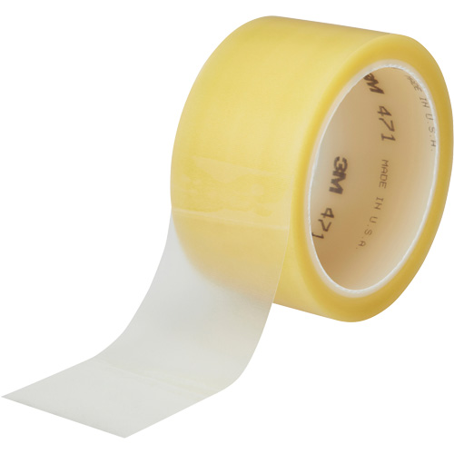 471 Vinyl Tape, 38 mm (1-1/2") W x 32.9 m (108') L, 5.3 mils, Clear Ontario Safety Products