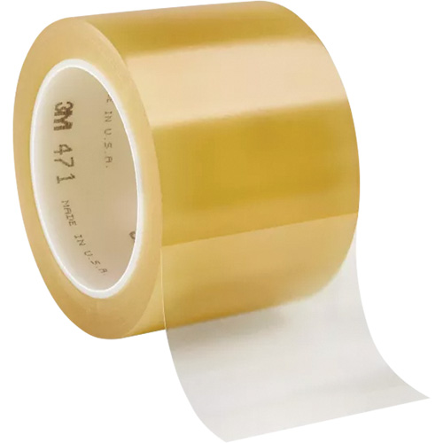 471 Vinyl Tape, 76.2 mm (3") W x 32.9 m (108') L, 5.2 mils, Clear Ontario Safety Products
