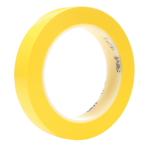 471 Vinyl Tape, 19 mm (3/4") W x 32.9 m (108') L, 5.3 mils, Yellow Ontario Safety Products