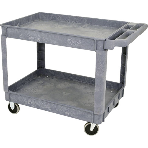 JPTC-3624 Chariot d'atelier robuste en polypropyl&egrave;ne, 2 niveaux, 46" la x 25-1/2" p x 33-1/4" h, 500 lb Cap Ontario Safety Products