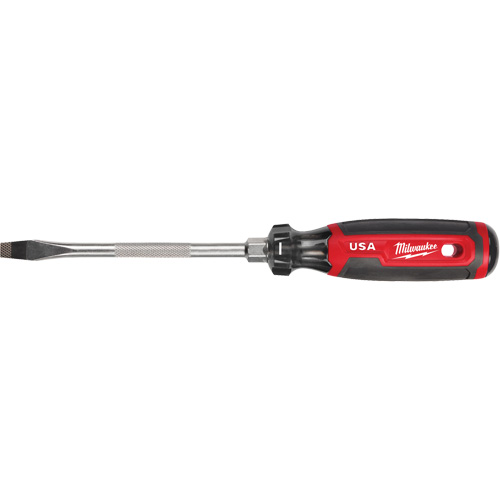 Slotted Screwdriver, 5/16" Tip, Round, 279 mm L, Cushion Grip Handle Ontario Safety Products