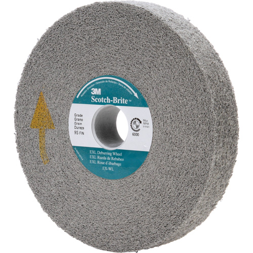 Meule d'&eacute;barbage EXL Scotch-Brite, 6" x 1/2", Arbre de 1" Ontario Safety Products