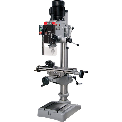 Gearhead Milling Drilling Machine, 6 Speeds, 1-1/4" Drilling Capacity Ontario Safety Products