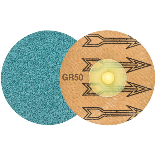 TWIST TOPCUT Sanding Disc, 3" Dia., 50 Grit, Zirconium Ontario Safety Products