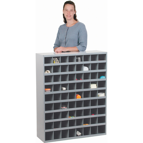Armoires pour bacs de rangement en acier, 33-3/4" la x 12" p x 42" h, Gris Ontario Safety Products