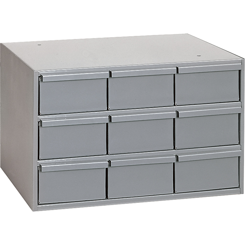 Industrial Drawer Cabinets, 9 Drawers, 17-1/4" W x 11-5/8" D x 10-7/8" H, Grey Ontario Safety Products