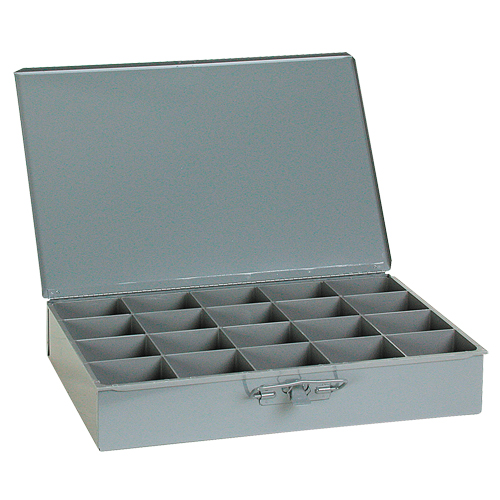 Boîtes &agrave; fond courb&eacute;, Acier, 20 compartiments, 18" la x 12" p, 3" h, Gris Ontario Safety Products