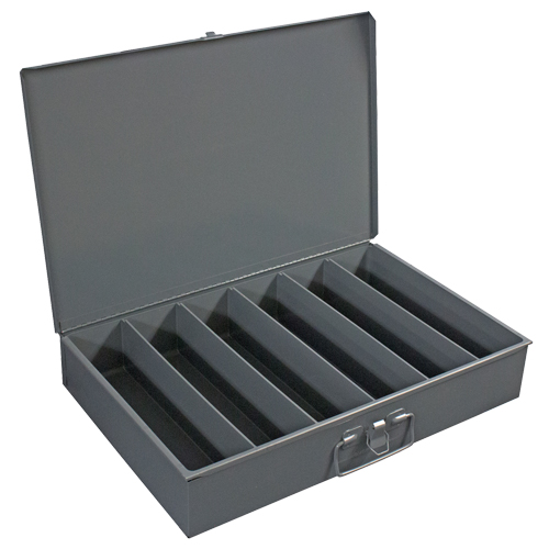 Boîtes en acier &agrave; compartiments &agrave; fond courb&eacute;, 18,34" la x 12,16" p x 3,16" h, 6 verticaux compartiments Ontario Safety Products