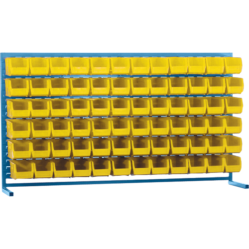 Rayonnage &agrave; persienne avec bacs, 72 bacs, 72" la x 15" p x 40" h Ontario Safety Products