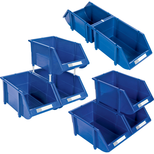 Stack & Hang Bin, 11-13/16" W x 7" H x 17-11/16" D, Blue Ontario Safety Products