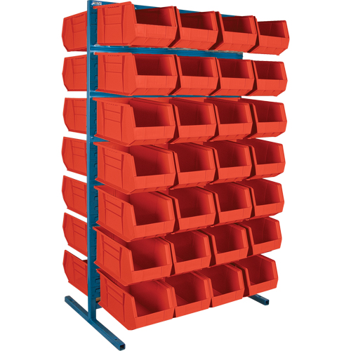 Double-Sided Stationary Bin Rack, 36" W x 24" D x 61" H, 56 Bins Ontario Safety Products