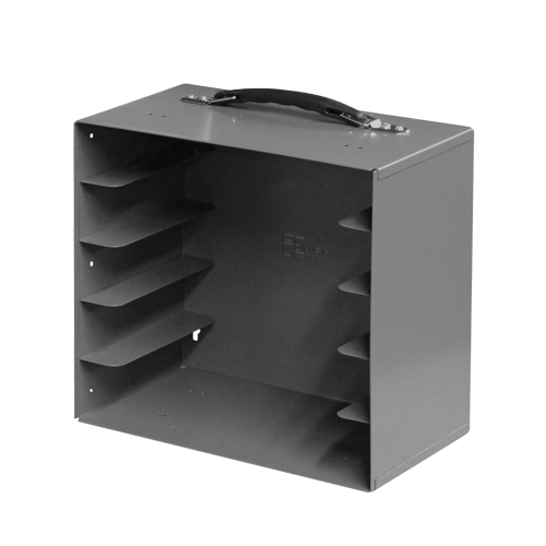 Compartment Box Cabinets, Steel, 5 Slots, 11-1/4" W x 6-3/4" D x 10-3/4" H, Grey Ontario Safety Products