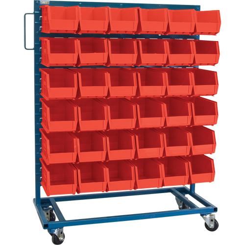 Support mobile pour bacs &agrave; un c&ocirc;t&eacute;, &agrave; un c&ocirc;t&eacute;, 36 bacs, 36" la x 16" p x 46-1/2" h Ontario Safety Products