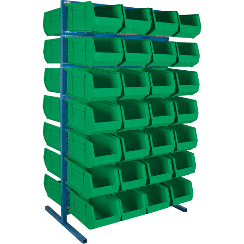 Double-Sided Stationary Bin Rack, 61" W x 56" D x 24" H, 56 Bins Ontario Safety Products