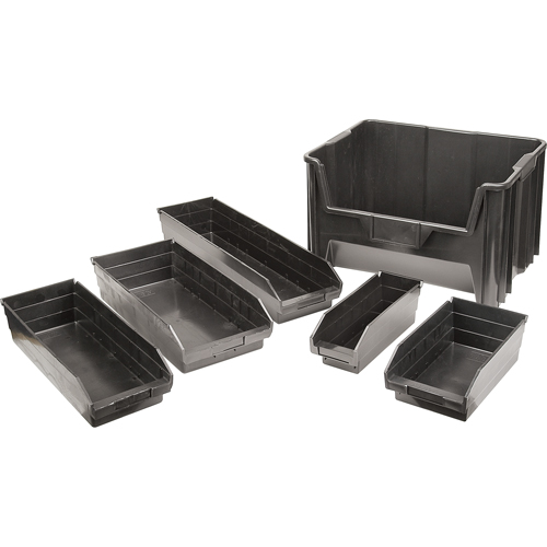 Recycled Shelf Bins, 4-1/8" W x 11-5/8" D x 4" H, 30 lbs. Capacity Ontario Safety Products