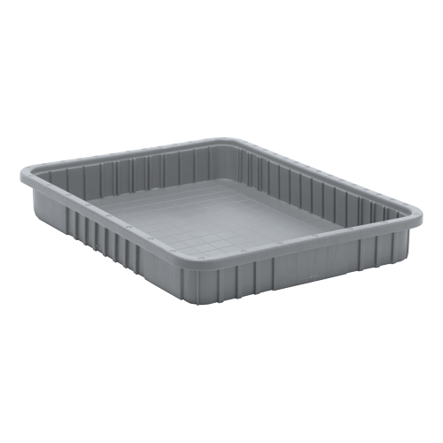 Contenants Divider Box, Plastique, 22,5" la x 17,5" p x 3" h, Gris Ontario Safety Products